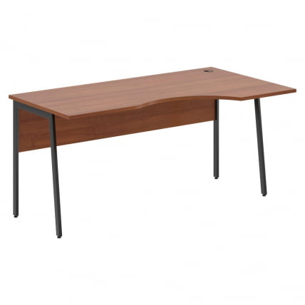 Стол эргономичный правый IMAGO Plus СА-1P(Пр) Орех французский Антрацит_0