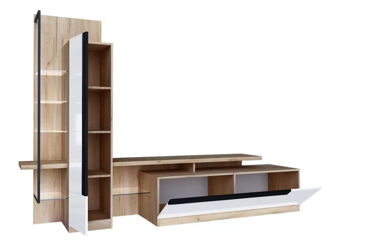 Тумба ТВ Кёльн ЛД.674.010.000 Дуб Золотой/Белый_3