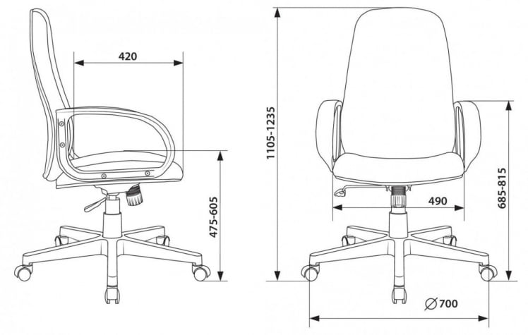 Кресло руководителя Бюрократ CH-808AXSN Черный 3C11_4