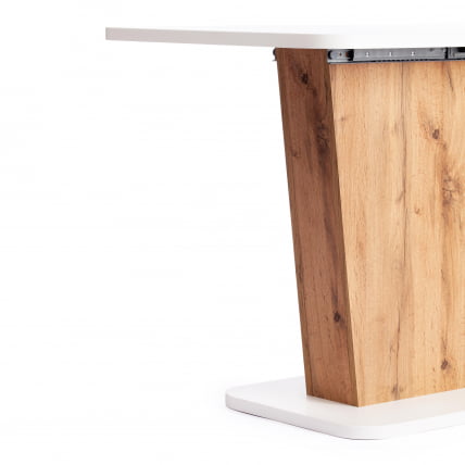 Стол обеденный GENT ЛДСП, 110-145x68,6x75,5 см, Дуб вотан/Белый_10