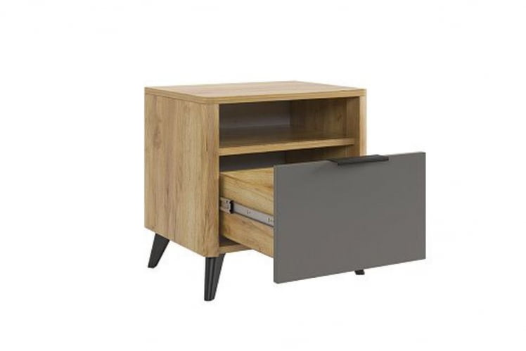 Тумба прикроватная Адам MSA-01 дуб крафт золотой/графит_1