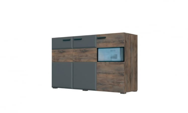 Тумба трехдверная Рио 1500 Таксус Смоки софт_0