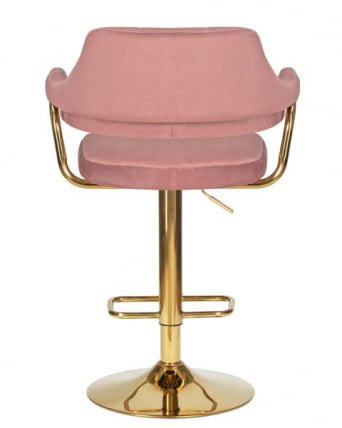 Стул барный ДОБРИН CХАРЛЙ ГОЛД (розовый велюр (МДЖ9-32)) 2 шт / DOBRIN CHARLY GOLD (MJ9-32))_5