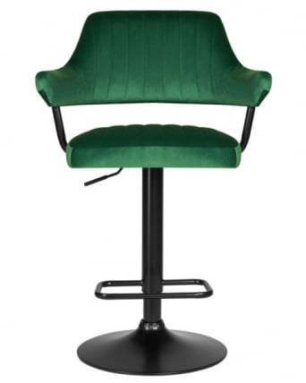 Стул барный ДОБРИН CХАРЛЙ БЛАCК (зеленый велюр (МДЖ9-88)) 2 шт / DOBRIN CHARLY BLACK (MJ9-88))_7