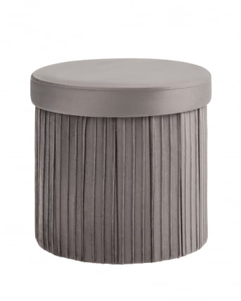 Пуф складной с ящиком Store Round антрацитовый_0