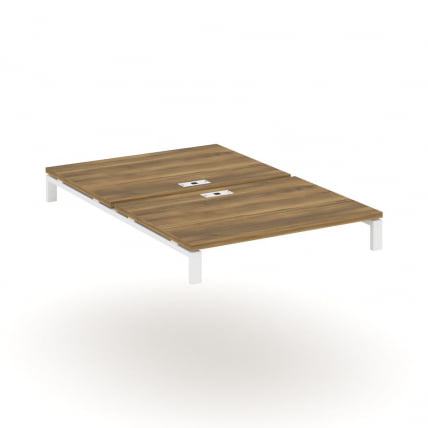 Двойной стол надставка на две опорные тумбы CONCEPT CN.DSN-005 Сандал Янтарный Белый_0