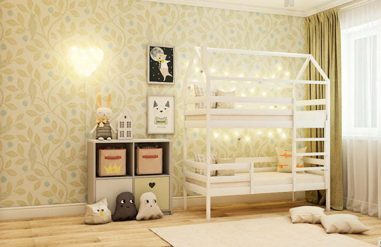 Кровать-домик RooRoom кд-7 Белый_0