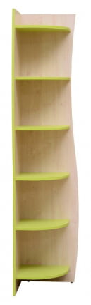 Стеллаж угловой Юниор-11.1 Дуб молочный/Лайм_0
