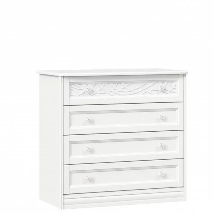 Комод с 4 ящиками Джулия ЛД 695.040.000 Белый_0