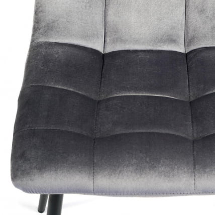 Стул CHILLY (mod. 7094) металл/вельвет, 45 х 55 х 87,5 см, серый/черный, G062-40_3