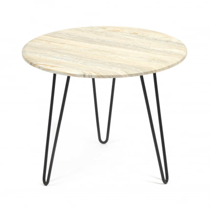 Стол журнальный HURON МДФ/металл, 55*55*45 см, Скания натуральная (ножки черные)_0