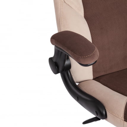 Кресло офисное BAZUKA флок , коричневый/бежевый/коричневый перфорированный, 6/7/6/06_7