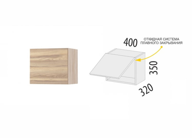 Антресоль (с системой плавного закрывания) Бруклин 101.105.1_3