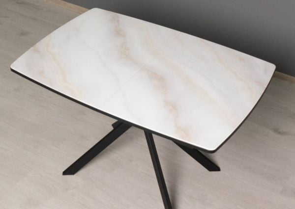 Обеденный стол Орфей 46 (02) Мрамор золотистый-Черный_1