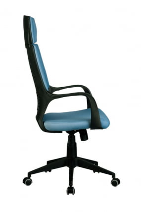 Кресло оператора Riva Chair 8989 (черный пластик) Синий_2