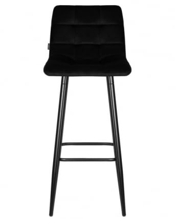Стул барный ДОБРИН НИCОЛЕ (черные матовые ножки, черный велюр (108-77)) 2 шт / DOBRIN NICOLE_4