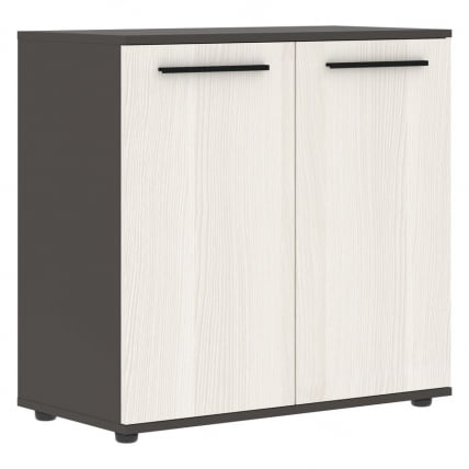 Шкаф с глухими малыми дверьми ЕДИС ЕЛCС 85.1 Ясень Траун Черный Мокко / EDIS ELCS_0