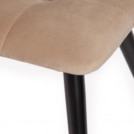 Стул CHILLY (mod. 7095-1) ткань/металл, 45x53х88 см, высота до сиденья 50 см, бежевый barkhat 5/черный_7