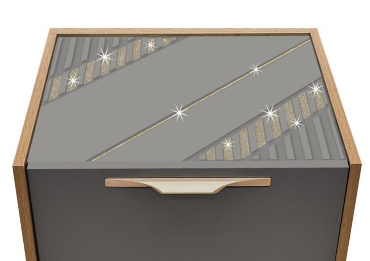 Комплект мебели для спальни Монако 902 №4 Дуб Вотан Оникс Графит Десерт Серый_12