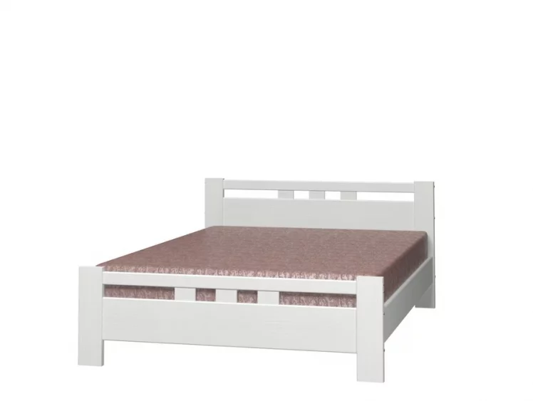 Кровать из массива Вероника 2 200х90 Белый Античный_1