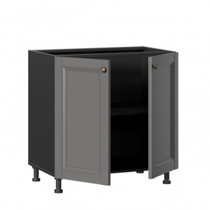 Тумба кухонная 800 Амели-3 ЛД 299.060.000.010 Черный Оникс серый_1