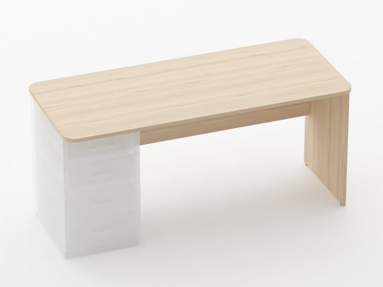 Стол прямой под встроенную тумбу Glassy 1.101.16Л Венге_0