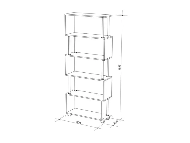 Стеллаж Стойка 6 венге_1