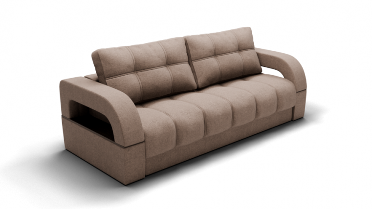 Диван Рич-1 (ЗР) Цвет фасада: Светло коричневый; Тип: Прямой; Материал фасада: Металл/Велюр_0