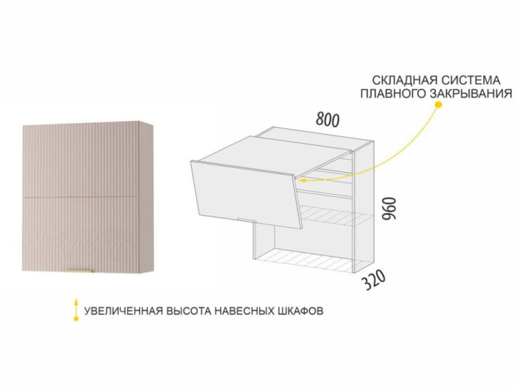 Шкаф-сушка кухонный (с системой плавного закрывания) Флоренция 107.42_7