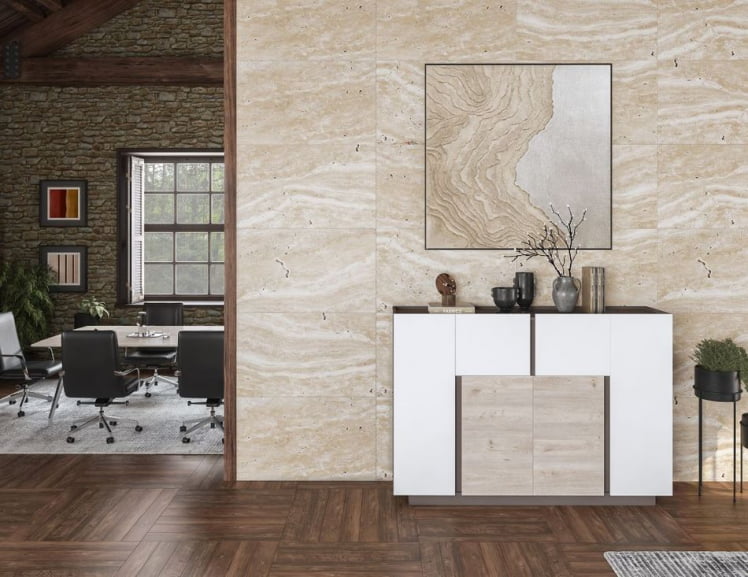 Шкаф-хедлайнер Сирио СР.301.ВФ.ВХ.ДН Вольфрам Дуб Тоскана Белый / Sirio SR.301.WF.WH.DN_2