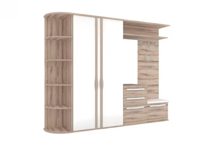 Шкаф двухстворчатый Марта ЛД 124.021.000 М Белый Дезира Эш_2