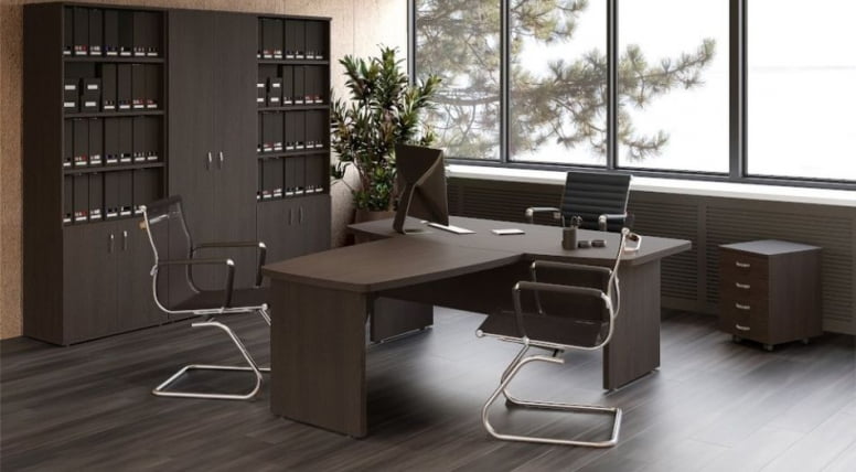 Шкаф комбинированный с замком, левый Танго Ш14-04Лз Венге / Ш14-04Lз_1