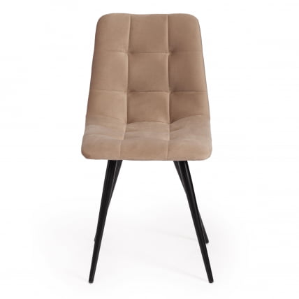 Стул CHILLY (mod. 7095-1) ткань/металл, 45x53х88 см, высота до сиденья 50 см, бежевый barkhat 5/черный_4