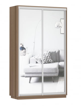 Шкаф-купе двухдверный Экспресс Дуо Экспенс 1200х2200h Ясень шимо тёмный_0