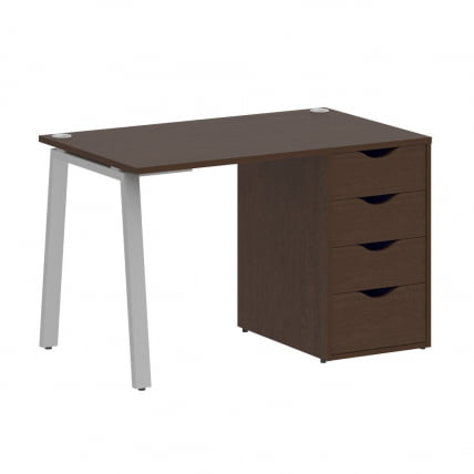 Стол письменный HOME OFFICE VR.SP-3-118.4.A Венге Цаво/Серый металл_0