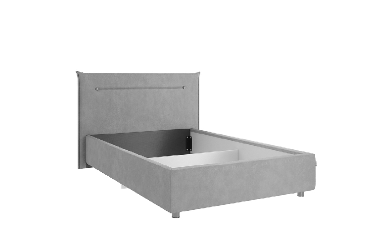 Кровать 1.2 Альба с основанием ЗО.КМ1.2-01 нежно-розовый (велюр) / ZO.KM1.2-01_2