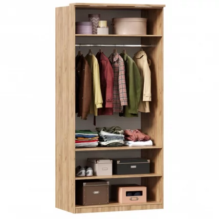 Шкаф двухстворчатый с декоративными накладками Фиджи ЛД 659.232.000 Дуб Золотой Антрацит_1