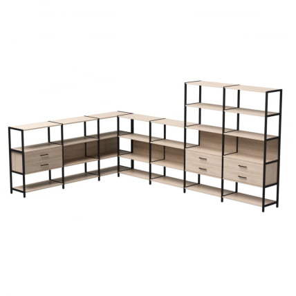 Набор стеллажных систем Everprof EVO №19 Кашемир Черный_0