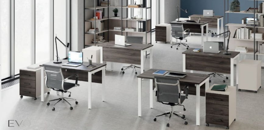 Комплект офисной мебели Everprof EVO №001 Дуб Пасадена Белый_0