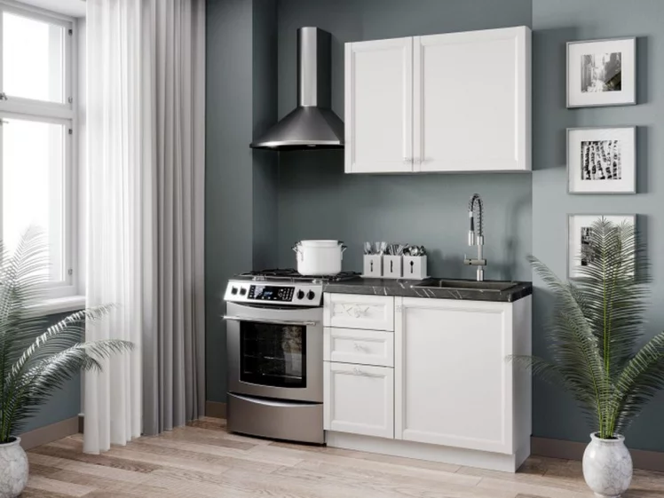 Тумба кухонная 400 с 3 ящиками ЛЮКС (4) Джулия ЛД 284.880.000.036 Белый_2