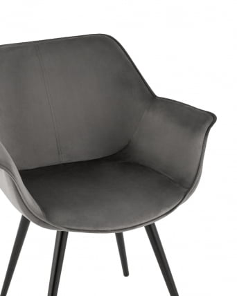 Стул Мэйсон New велюр Темно-серый_1