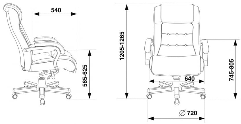 Кресло руководителя Бюрократ T-9926WALNUT/BLACK_5