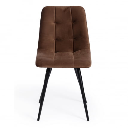 Стул CHILLY (mod. 7095) ткань/металл, 45x53х88 см, высота до сиденья 50 см, коричневый barkhat 12/черный_4
