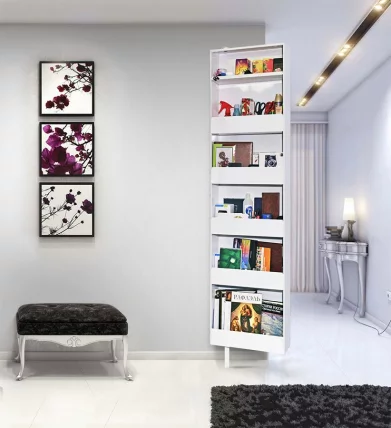 Поворотный шкаф в белом стекле Drive SP Белый_2