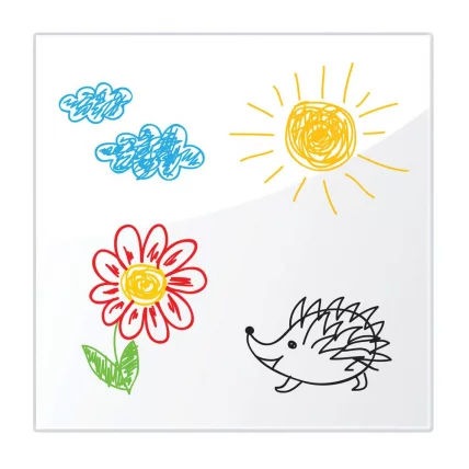 Доска магнитно-маркерная стеклянная BRAUBERG 45х45 см Белая_2