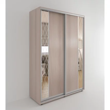 Шкаф-купе 2-х дверный Акцент-Вера ДР 1000х600 Ясень шимо светлый_0