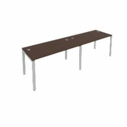 Рабочая станция на 2 раб.места Metal System Б.СМ-2.3 Венге/Серый_0