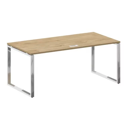 Стол руководителя прямой без тумбы SHIFT SK.SR-180 Тиквуд Светлый/Белый Брилиант_1