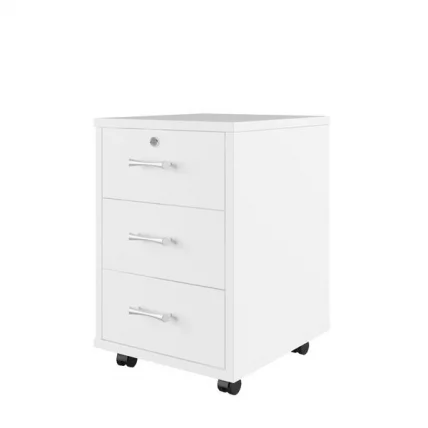 Тумба подкатная с 3 ящиками TRD29630304 Белая_0