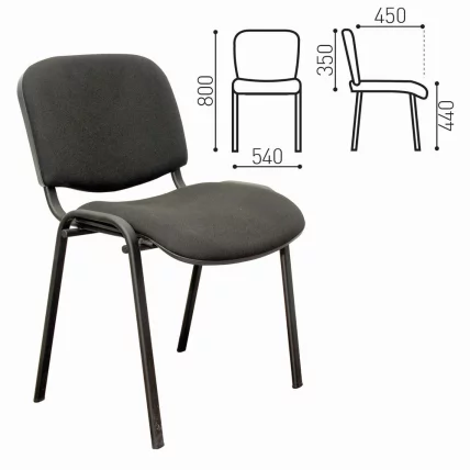 Стул для посетителей ИЗО кожзам Черный Z-11_0